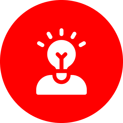 Lightbulb icon representing an idea or innovation.